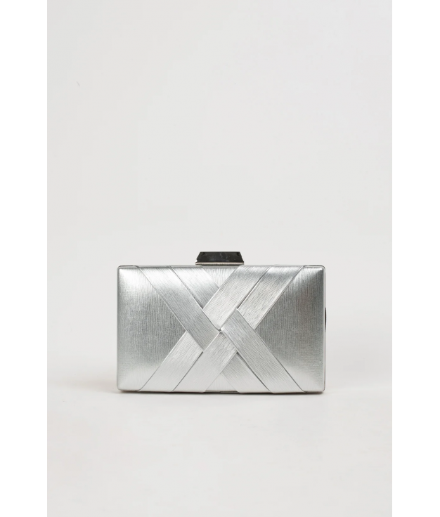 BOLSO CLUTCH MORE - PLATA