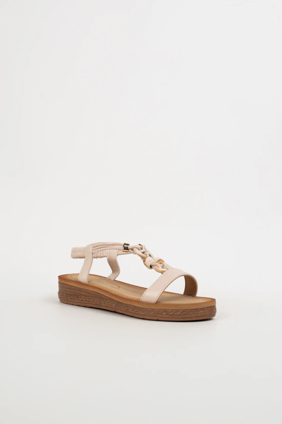 SANDALIA PLANA PUMARCA - BEIGE 2