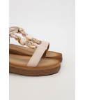 SANDALE PLATE PUMARCA - BEIGE