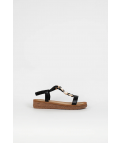SANDALIA PLANA PUMARCA - NEGRO