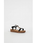 SANDALIA PLANA PUMARCA - NEGRO