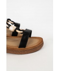 SANDALIA PLANA PUMARCA - NEGRO