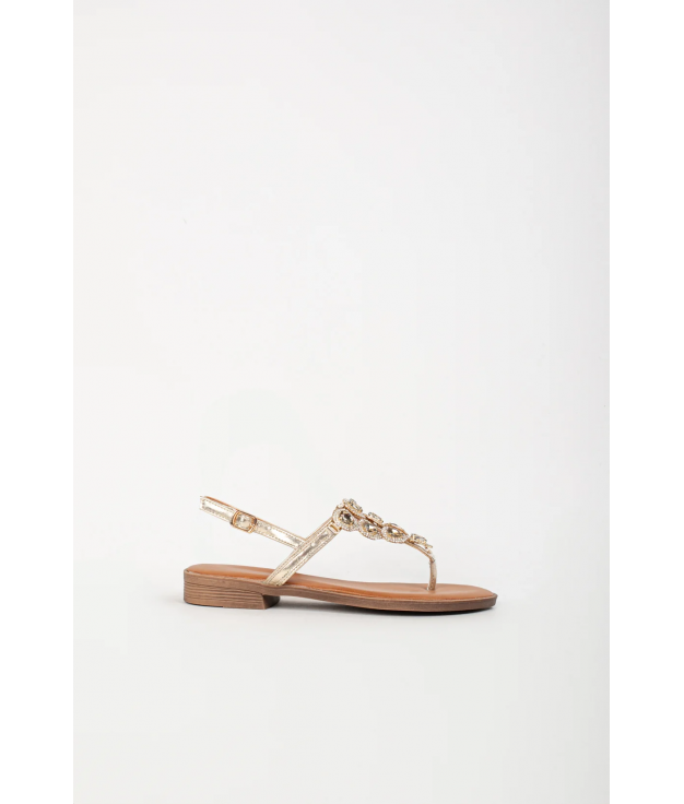 PREXU FLAT SANDAL - GOLD