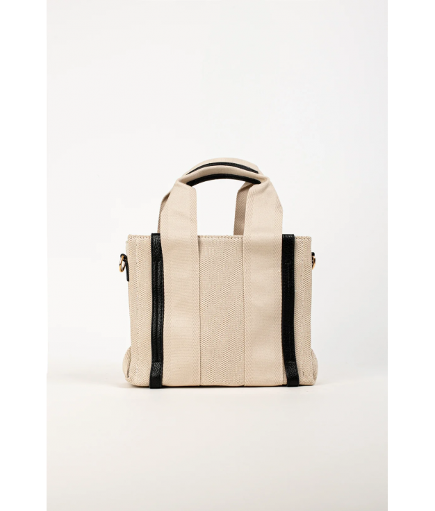 BOLSO BANDOLERA CERSU - BEIGE/NEGRO