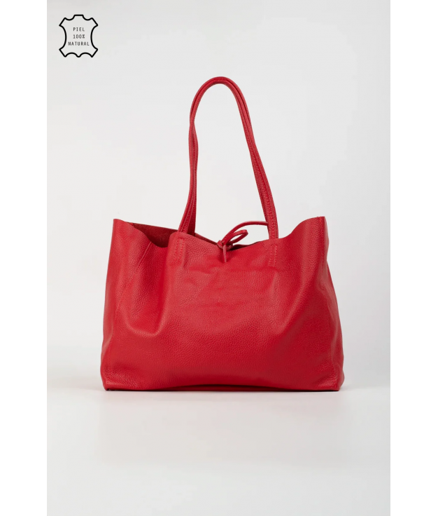 BOLSO DE PIEL ILARY - ROJO