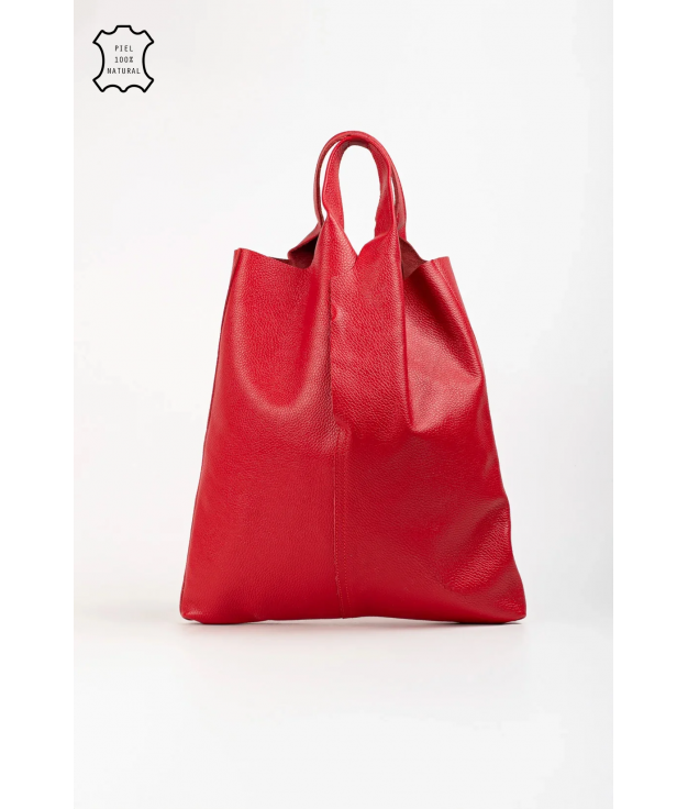 COWES LEATHER BAG - RED