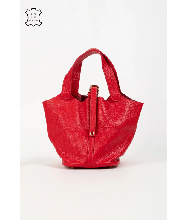 BORSA IN PELLE FUNDEL - ROSSO