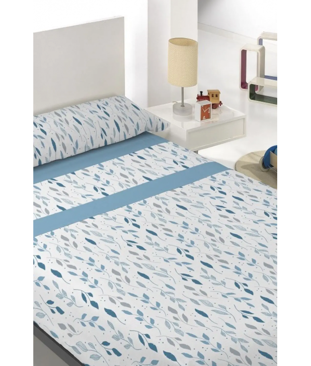 JAEL-BLUE MICROFIBRE BED SHEET SET