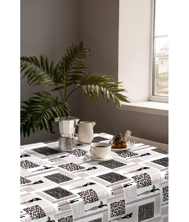 ABELIA AFRICAN OILCLOTH TABLE NAPPES