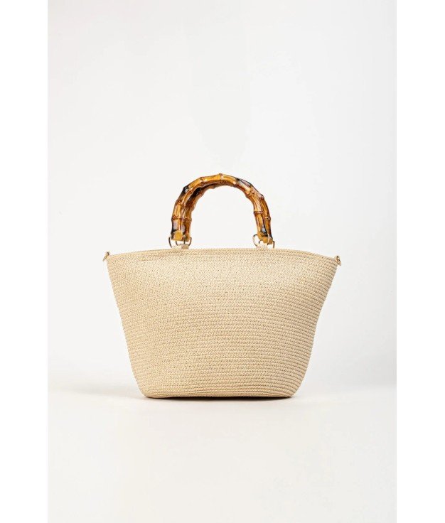 BORSA A TRACOLLA NODA - BEIGE PIANNO 39