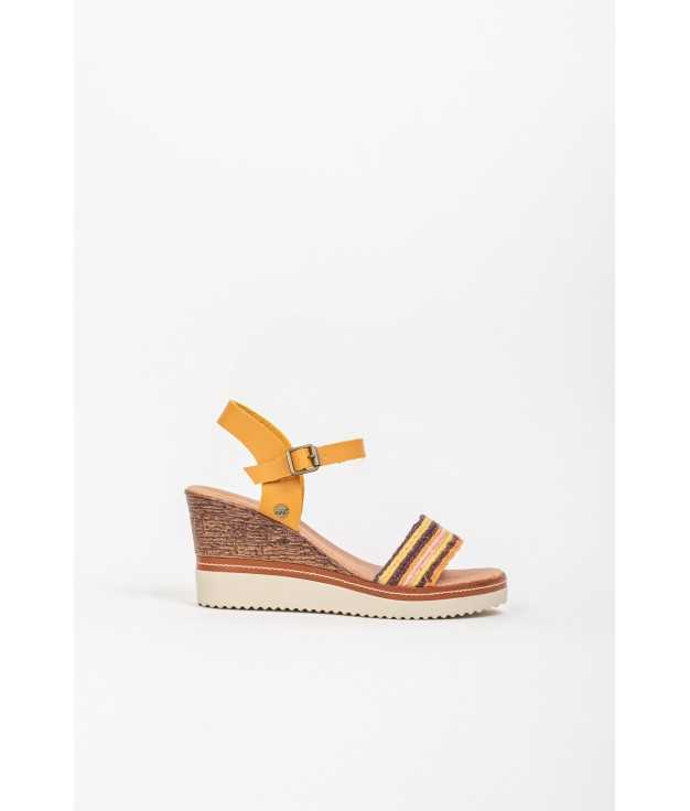 Isteria Bacor wedge sandal - Yellow Pianno39