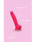 DILDO DOUBLE DENSITÉ MOD.1 9" - FUCHSIA pianno39