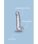 DILDO REALISTA GLAZED - TRANSPARENTE