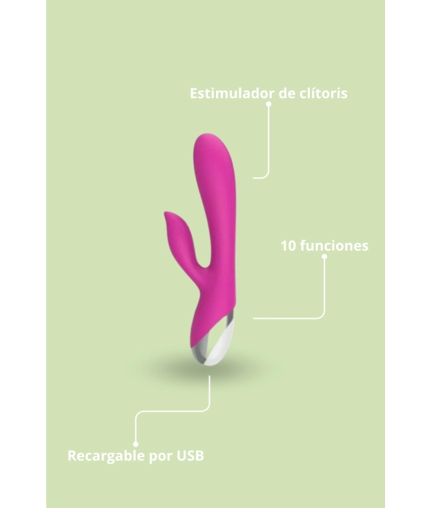 A-GUSTO VIBRATOR 10 FUNCTIONS USB PINK PIANNO 39