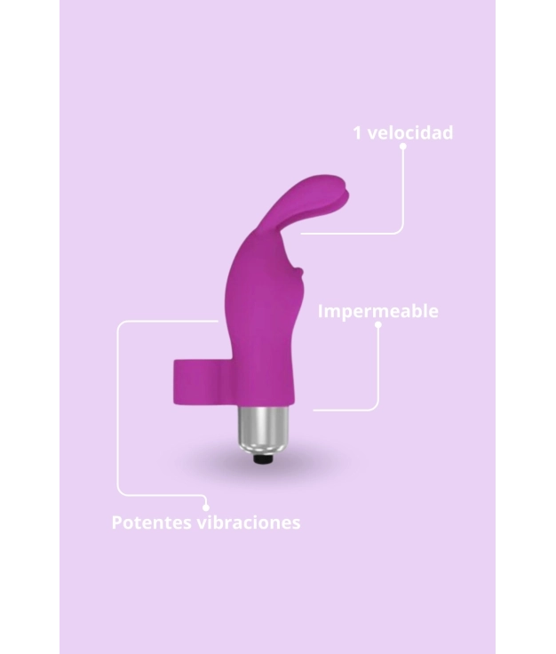 LATETOBED FINGYHOP VIBRATING BULLET WITH SILICONE BUNNY PURPLE PIANNO 39 