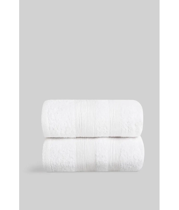 PACK OF 1, 2 OR 4 COTTON BATH TOWELS 400GR - WHITE