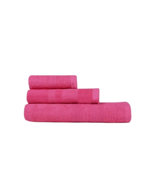 PACK OF 1, 2 OR 4 COTTON BATH TOWELS 400GR - FUCHSIA