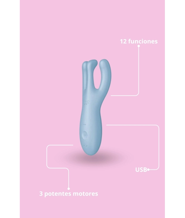 SATISFYER CONNECT THREESOME 4 - AZUL