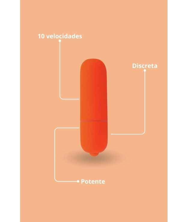 BALA VIBRADORA 10 VELOCIDADES - NARANJA