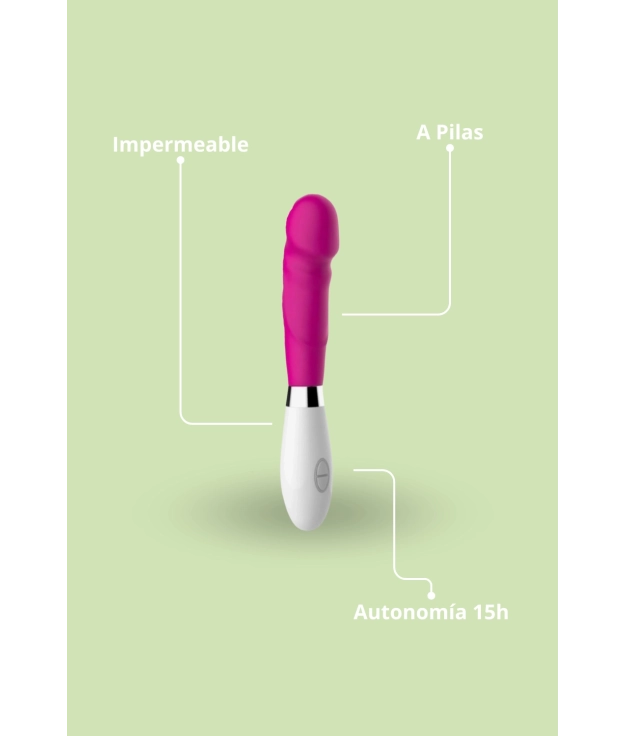 VIBRADOR SILICONA LOUVER - ROSA  PIANNO39