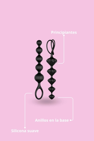 SET 2 CHAÎNES ANALES - NOIR pianno39