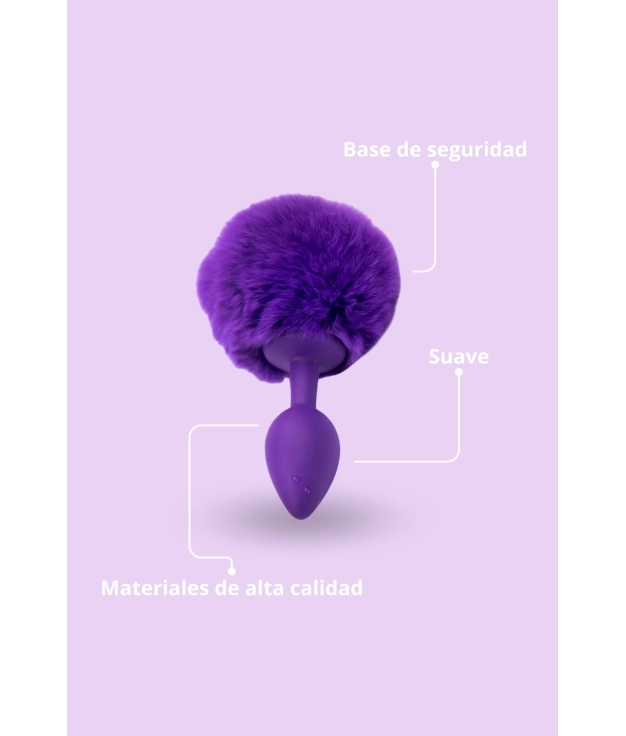 ANAL PLUG WITH POMPOM - PURPLE pianno39