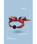 BALL GAP SILICONE LISSE - NOIR/ROUGE PIANNO39