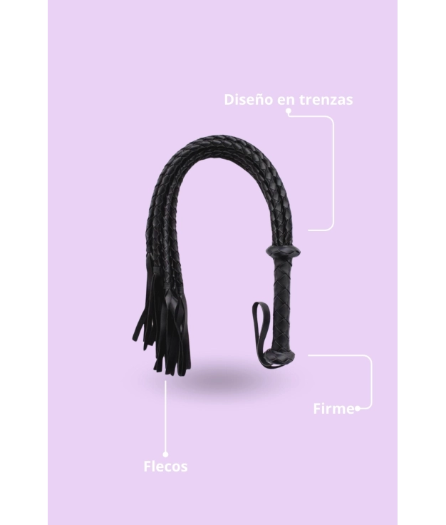 BRAIDED FLOGGER 75 CM - BLACK PIANNO39