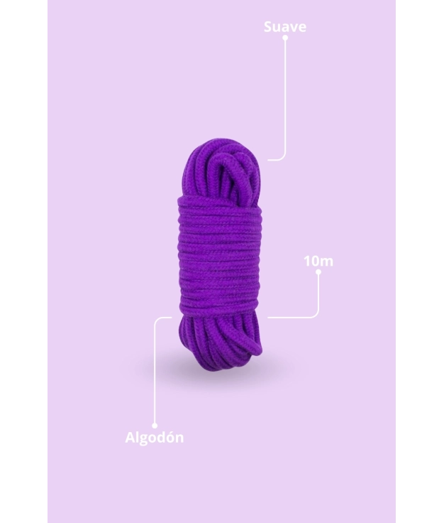 Corda de bondage de algodão de 10 metros - Roxo