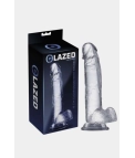 DILDO REALISTA GLAZED - TRANSPARENTE