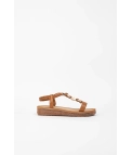 SANDALE PLATE PUMARCA - CAMEL