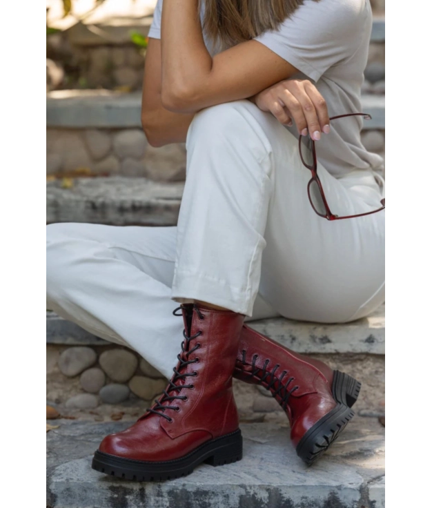 Low Biker Boot - Garnet Pianno 39