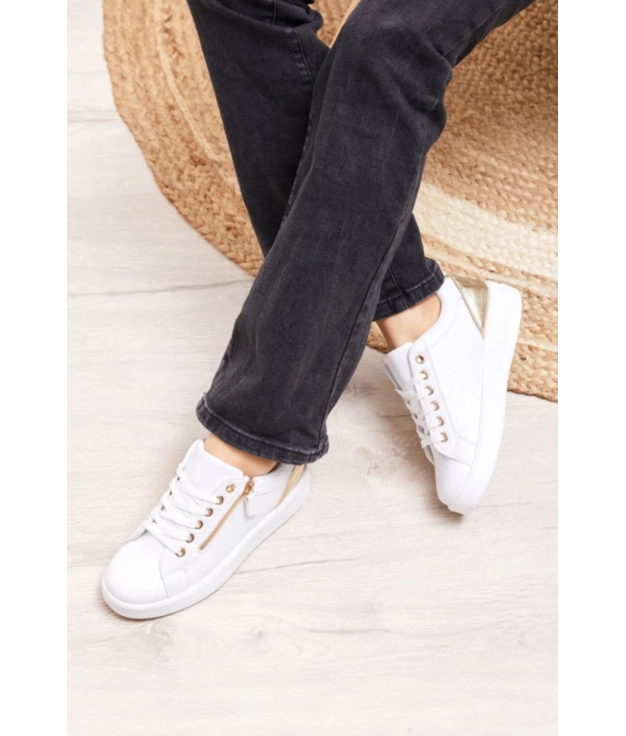 CASUAL SNEAKERS KALA - WHITE/GOLD PIANNO39