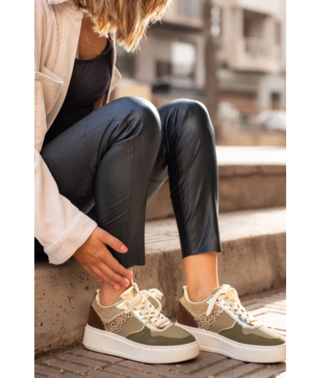 SCARPE DA GINNASTICA CASUAL LALU - VERDE PIANNO 39