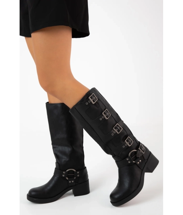 Saki Tall Boot - Black Pianno 39