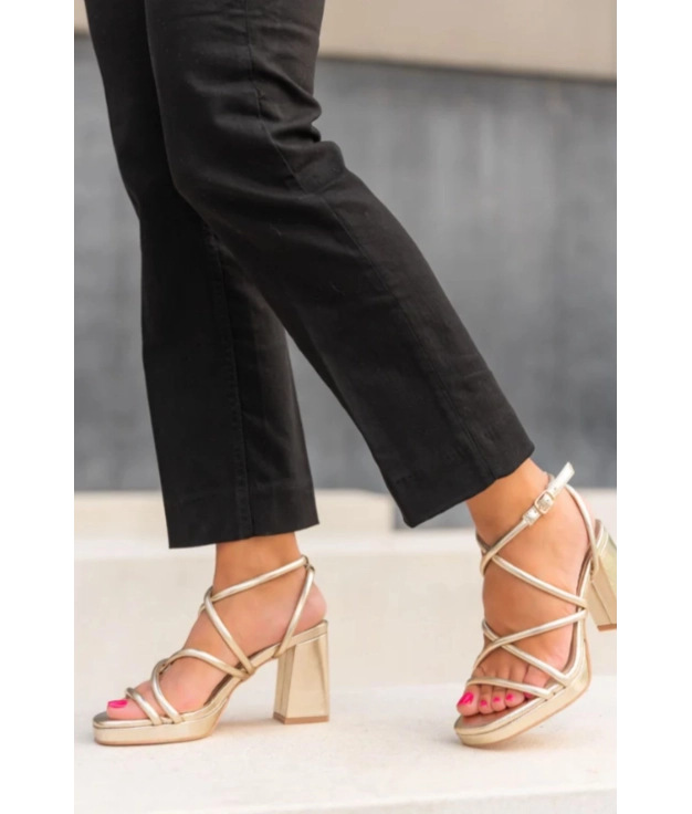 USLE HEELED SANDAL - ORO PIANNO 39