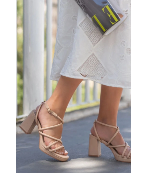 USLE HEELED SANDAL - BEIGE PIANNO 39