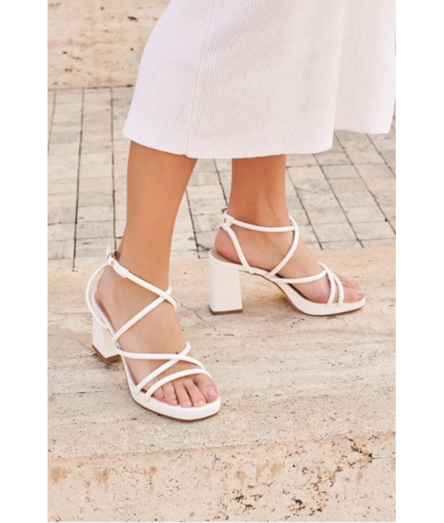 USLE HEELED SANDAL - WHITE PIANNO 39