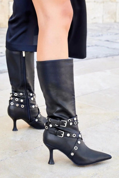 Tiar Tall Boot - Black Pianno 39