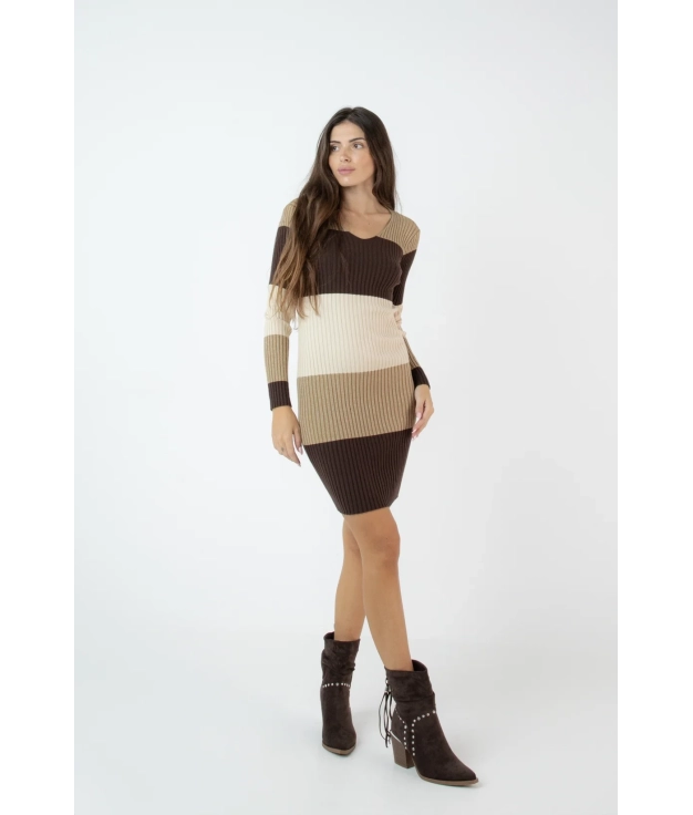 Sarbe Dress - Pianno Brown 39