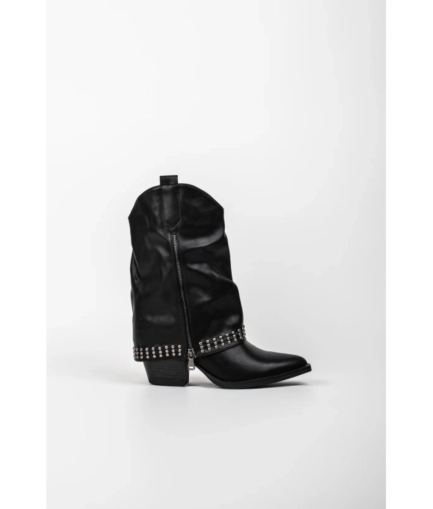 Uberi Low Cowboy Boot - Black Pianno 39