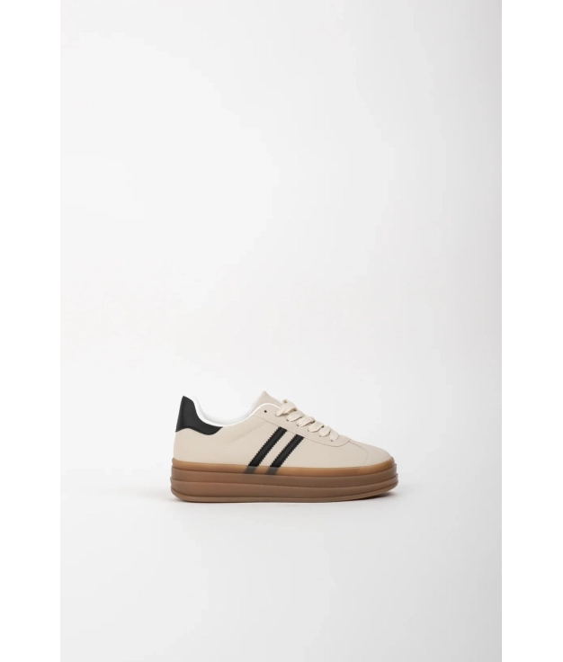 Casual Tinen Sneakers - Beige