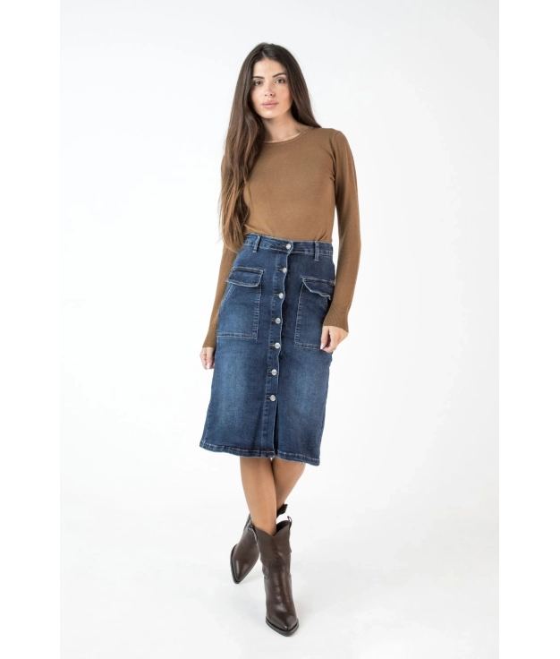 Cresne Skirt - Denim Pianno 39