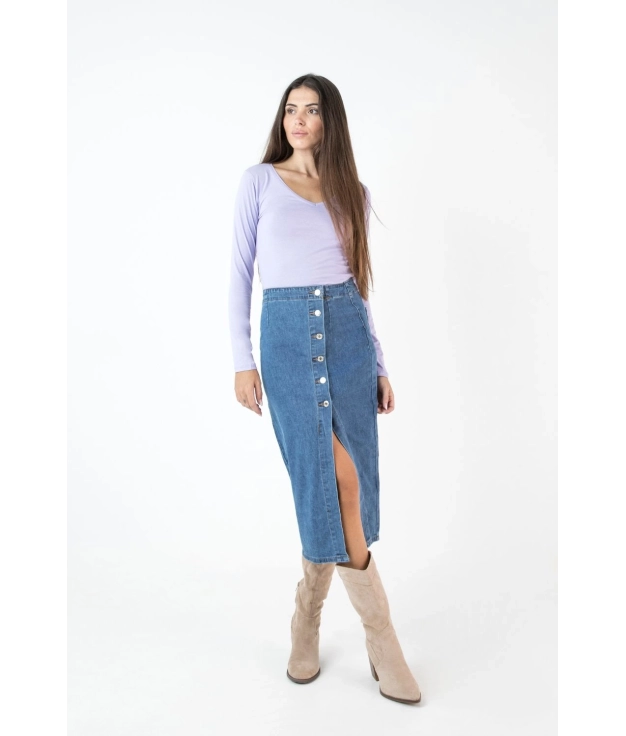 Berto Skirt - Denim Pianno 39