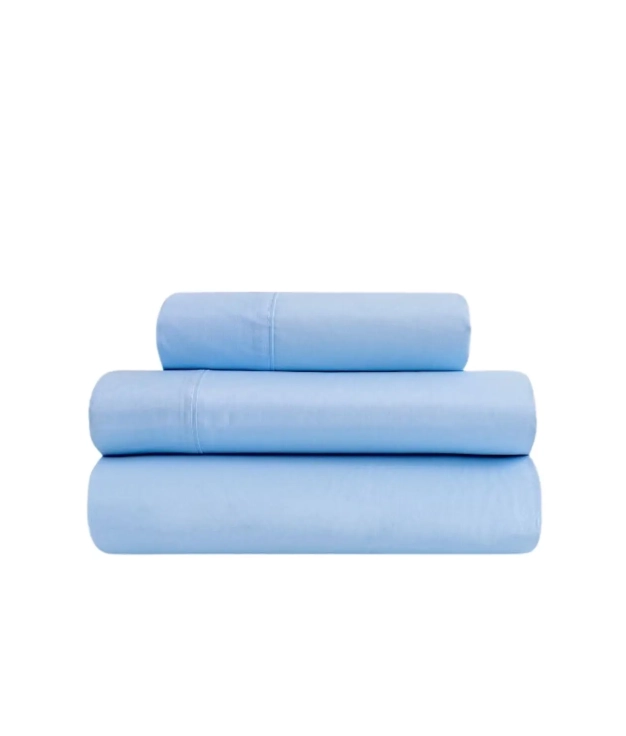 KARAMELO FITTED SHEET 50/50 - SKY BLUE