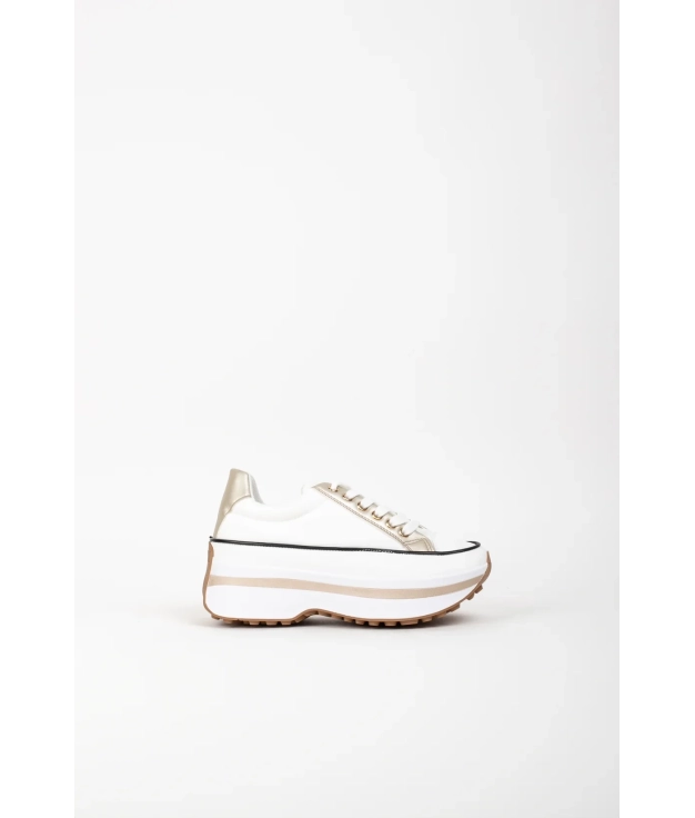 Baskets Casual Curfes - White/Oro Pianno 39