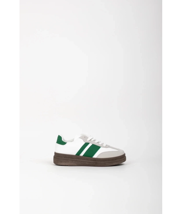 Scarpe da ginnastica casual Xione - Bianco/Verde Pianno 39