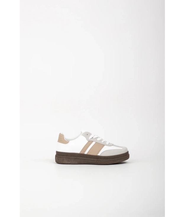 Sneakers Casual Xione - Blanco/Beige