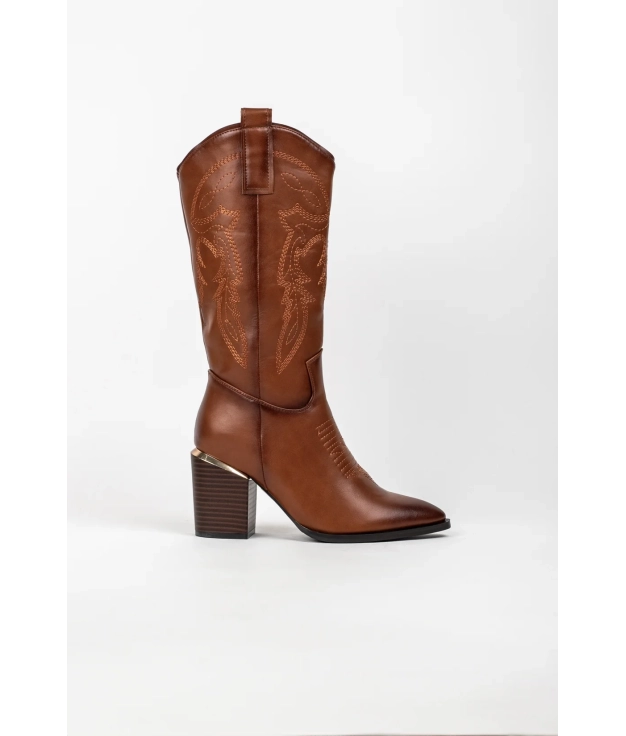 Bota Alta Cowboy Meste - Camel Pianno 39