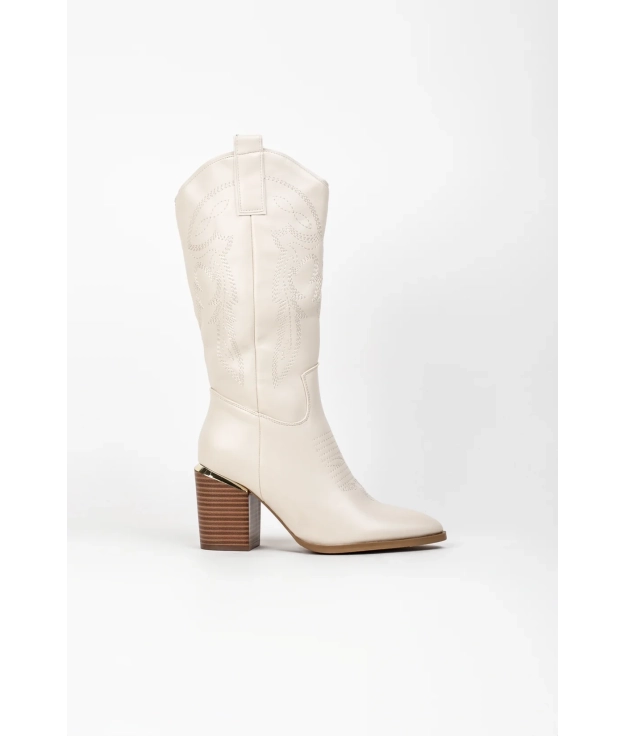 Bota Alta Cowboy Meste - Beige Pianno 39